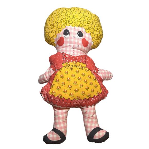 Other - Cut N Sew C1980 Girl Doll Pillow 18"